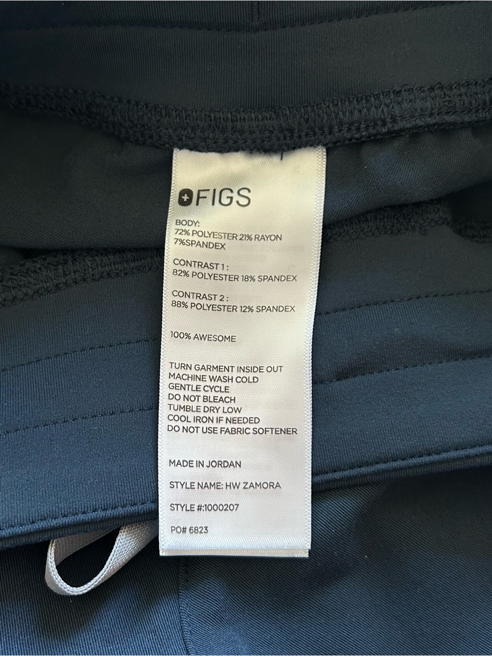 FIGS Womens S HW Zamora Jogger Scrub Pants Navy Blue High Rise Tech Pocket Small - Picture 5 of 8